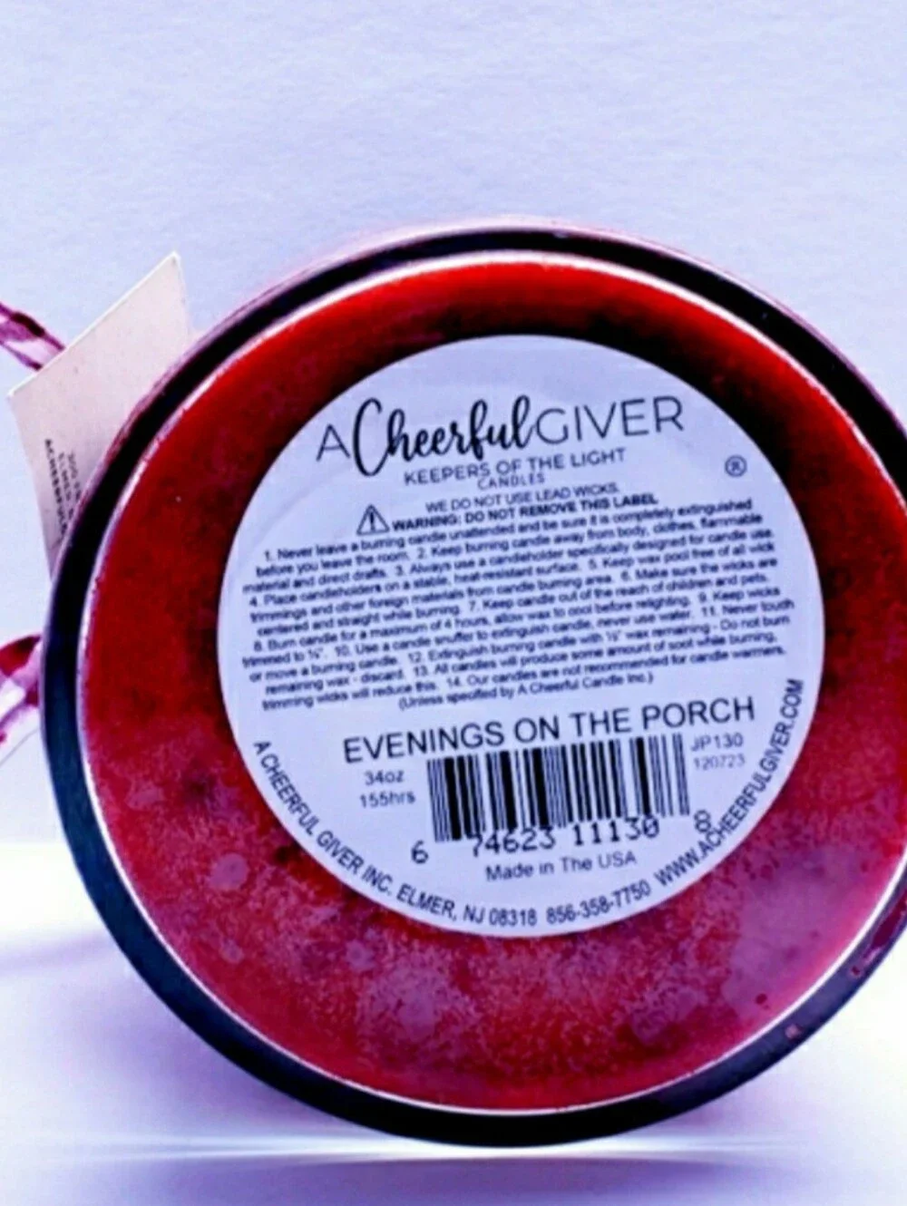 EVENING ON THE PORCH -A Cheerful Giver Papa Strong Scented Papa Jar Candle, 34oz